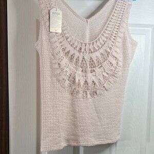 Chic Lace Detail Women's Tank Top